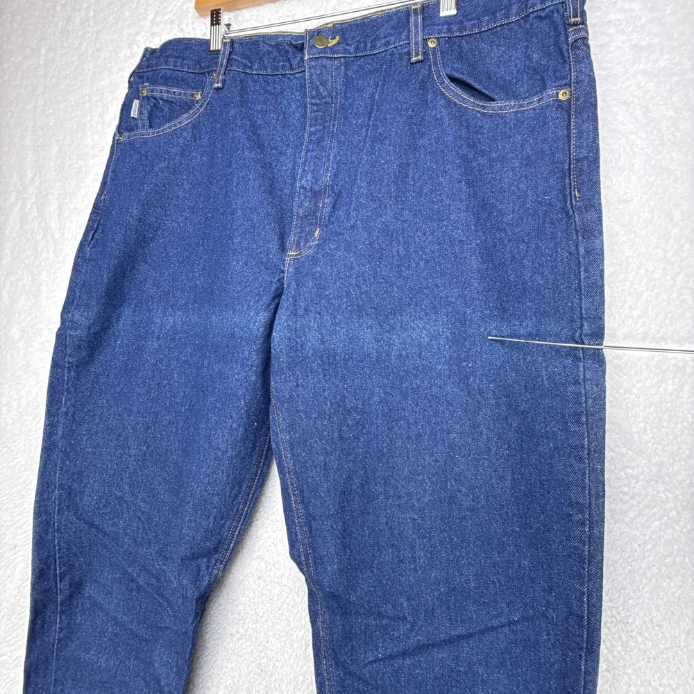 Carhartt Mens Traditional Fit Tapered Leg Denim Jeans 42x30 Blue B18 PRW NOS NWT - Picture 9 of 10